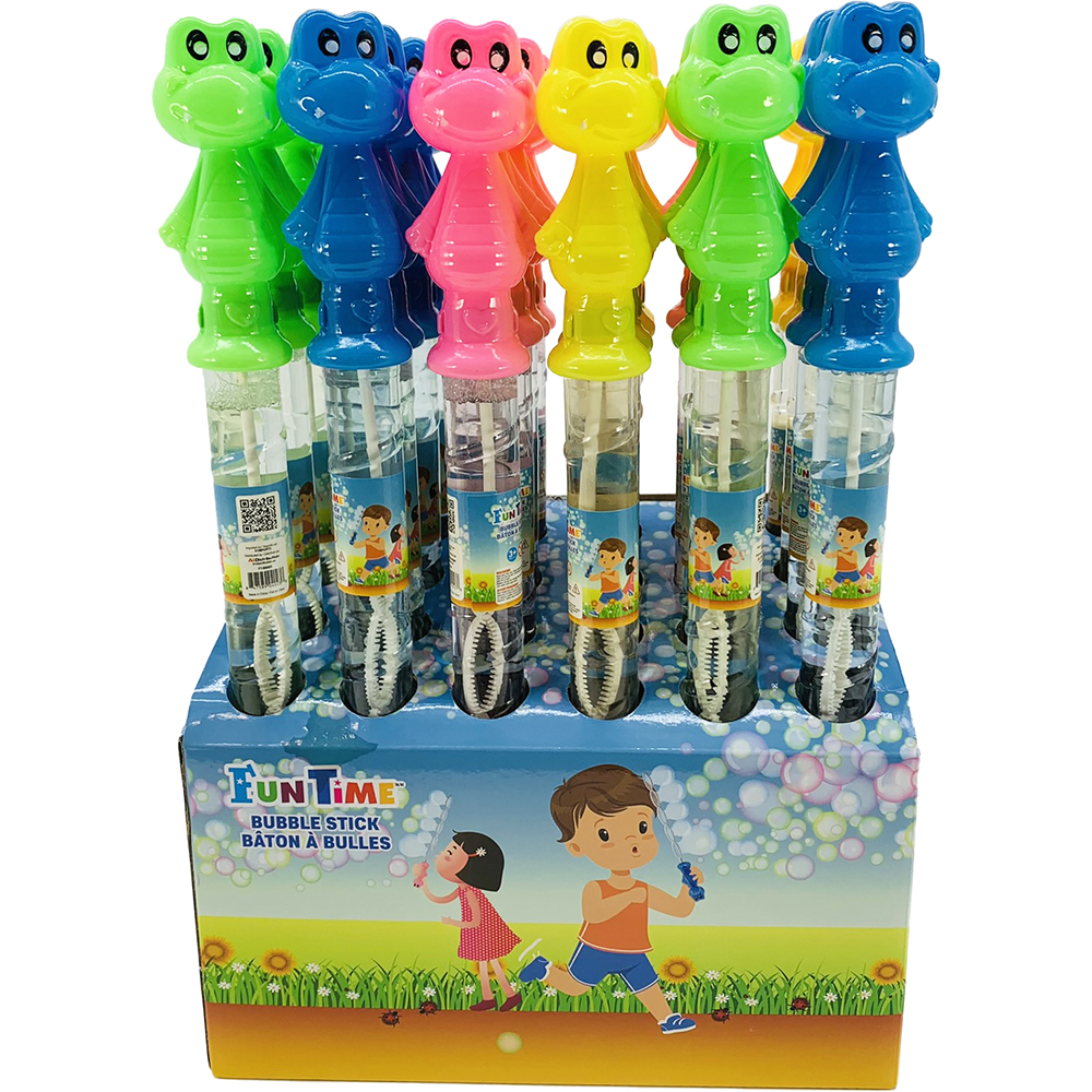 Image Bubble Stick - Dino, 4 assorted colors